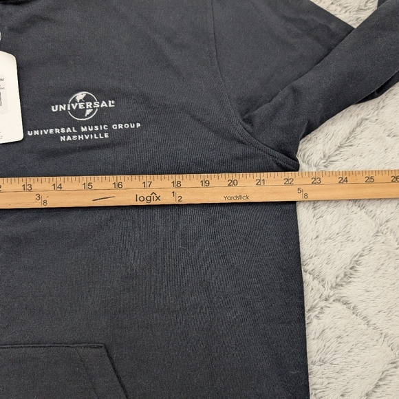 Roots 73 Jacket Adult M Black Canmore Eco ¼ Zip Hoodie Cotton Nashville Music - Picture 6 of 8